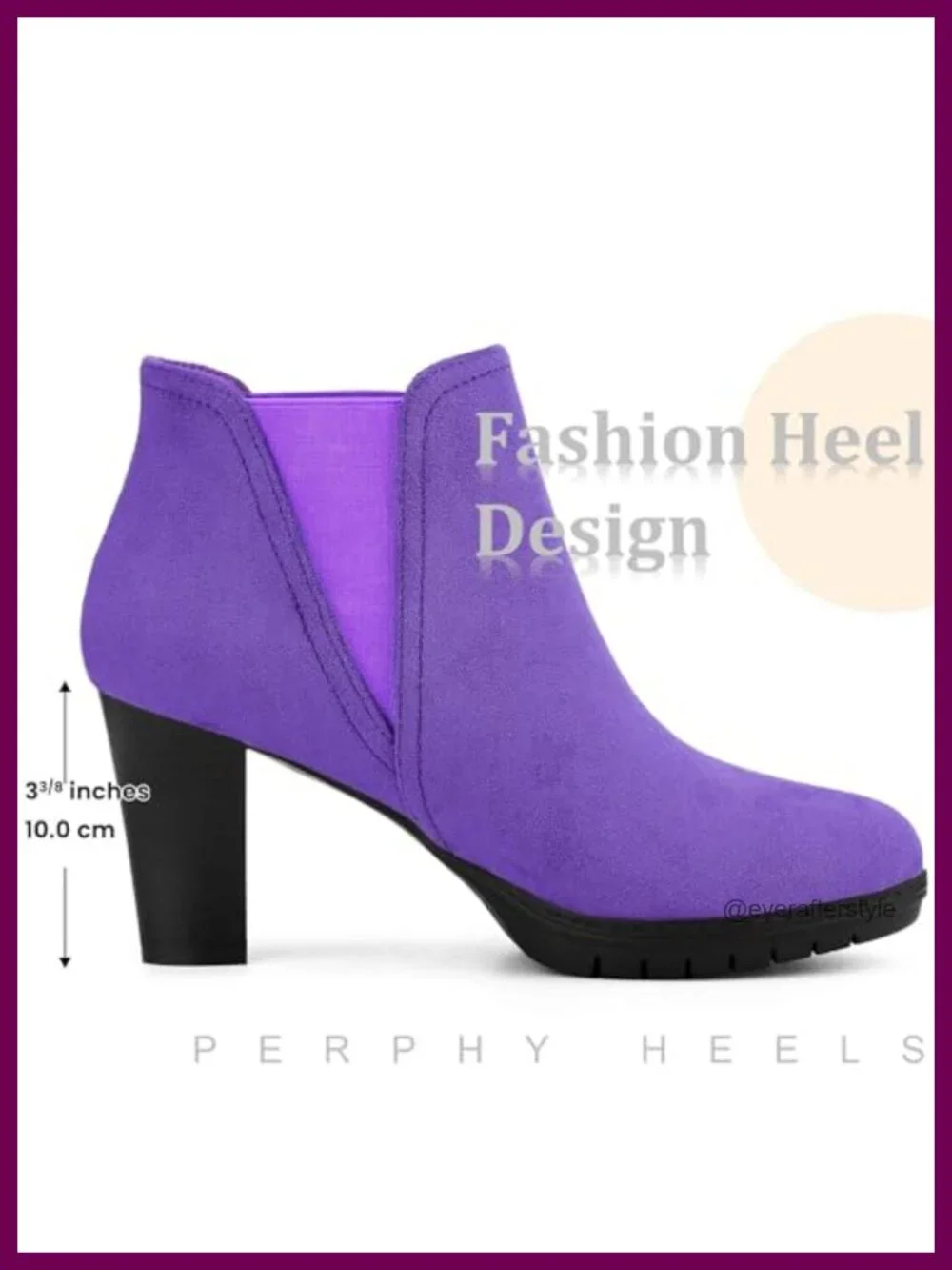 Faux Suede Chelsea Ankle Booties Lug Sole Platform Chunky Heel